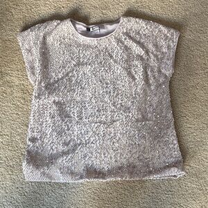 Jennifer Lopez Silver Sequin Blouse